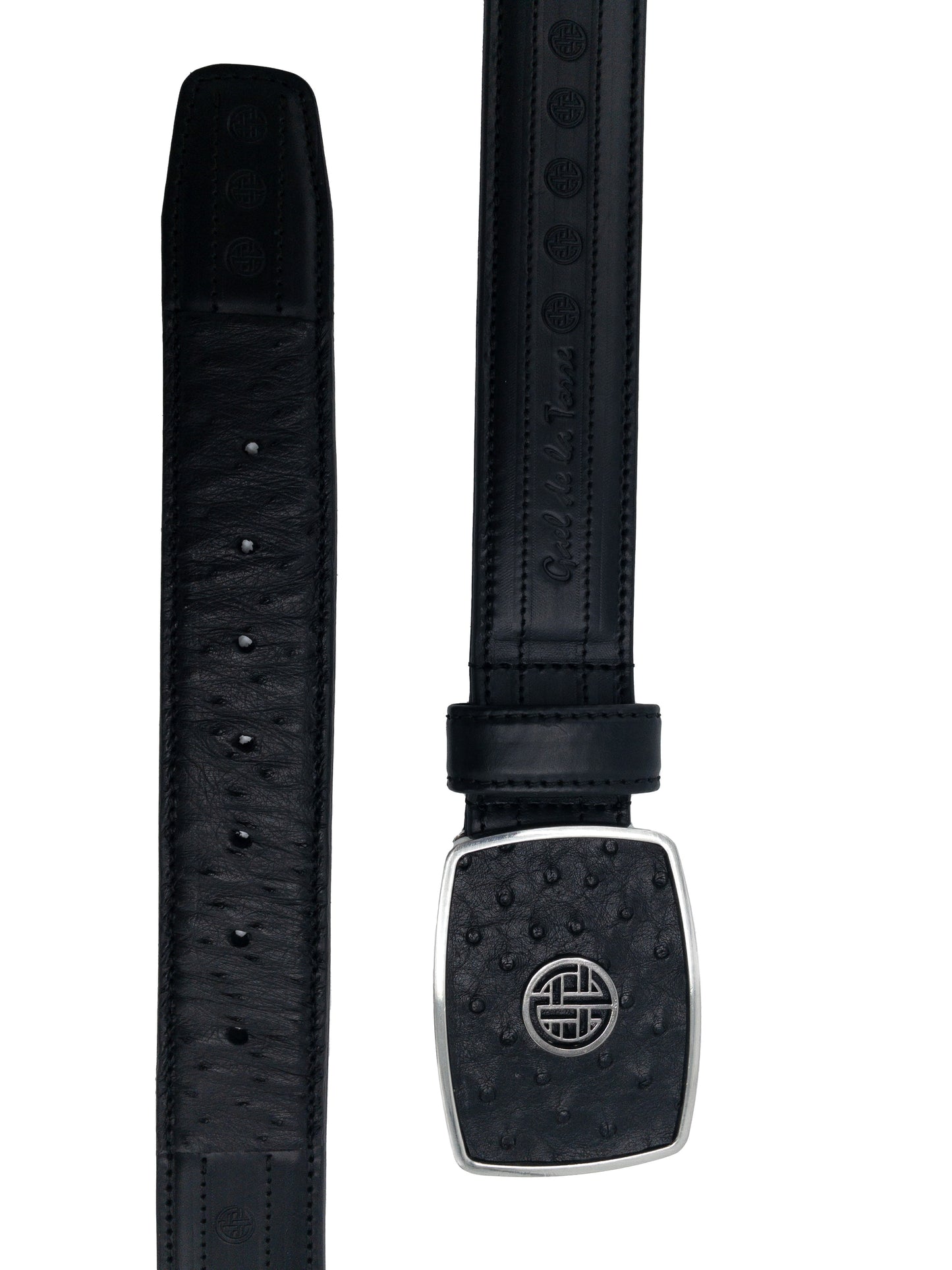 Cinturón de Avestruz Negro
