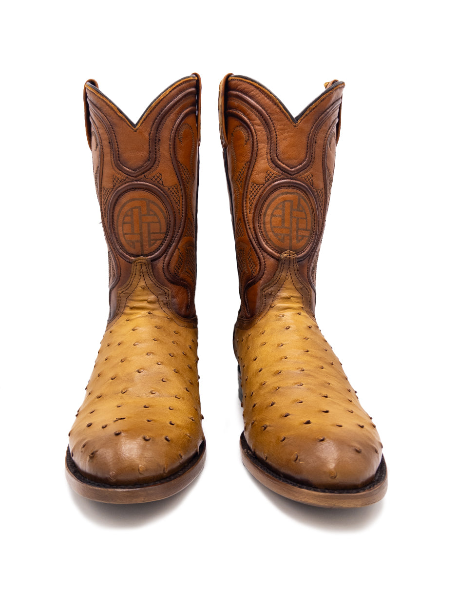 Avestruz Original Oval-Tacoma Camel Para Caballero