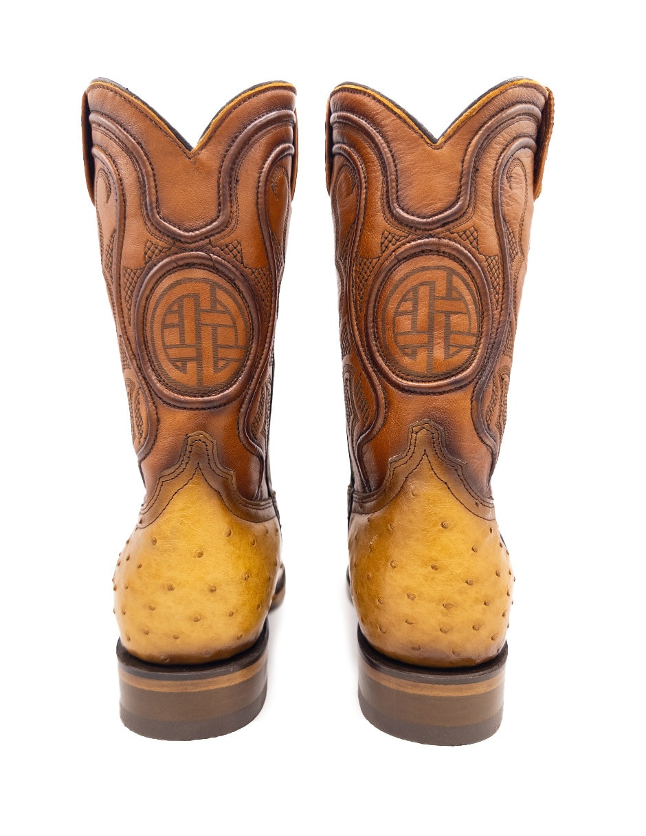 Avestruz Original Oval-Tacoma Camel Para Caballero