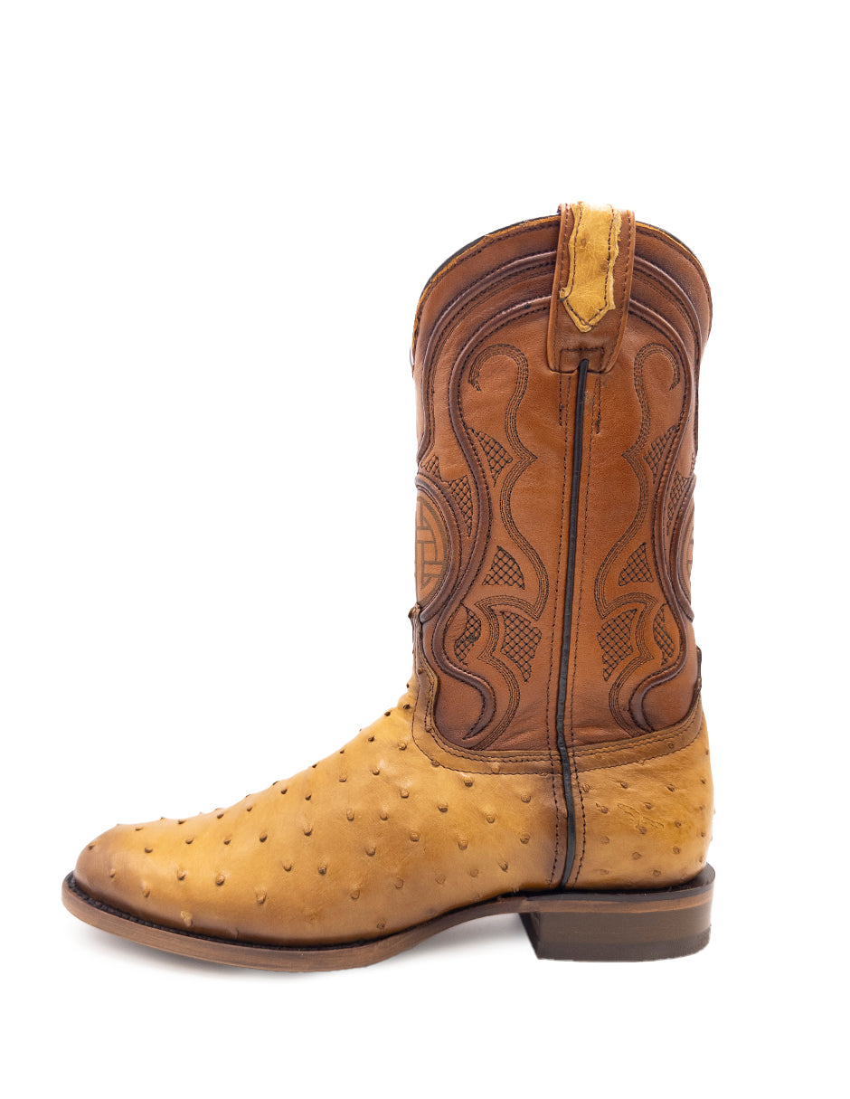 Avestruz Original Oval-Tacoma Camel Para Caballero
