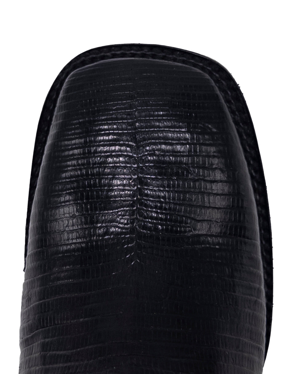 Bota Lizard Negra Punta Bulldog Para Caballero