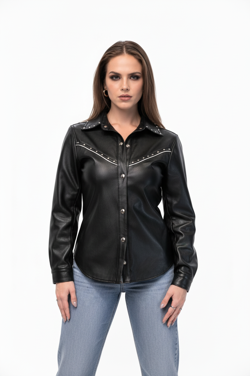 Camisola Negra Remache para Dama