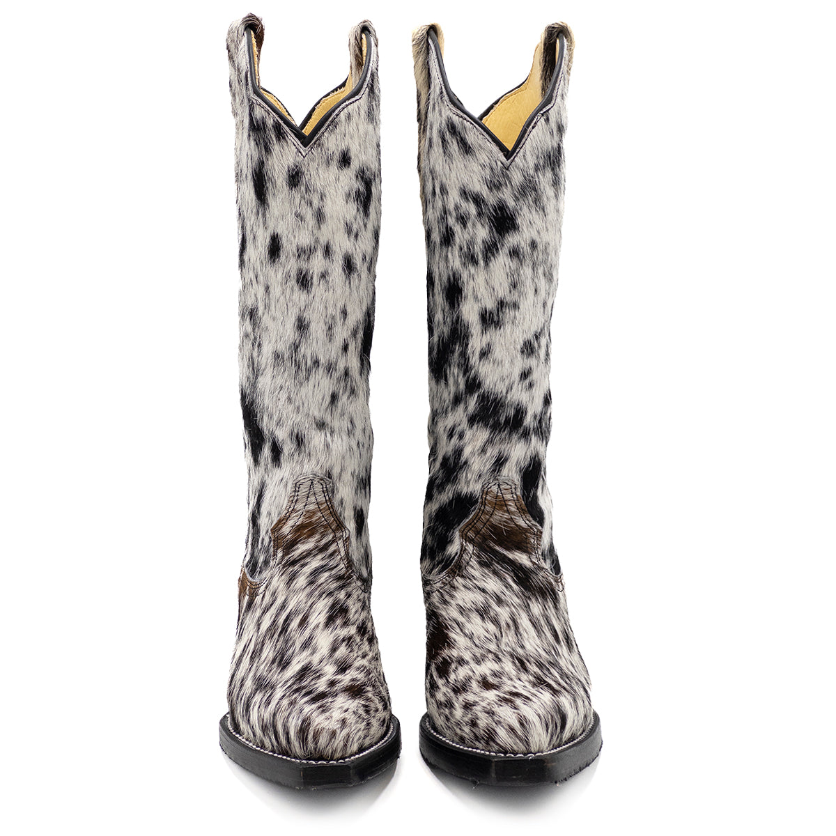 Botas Pelo Botines De Piel De Vaca Animal Print Botas Estampado