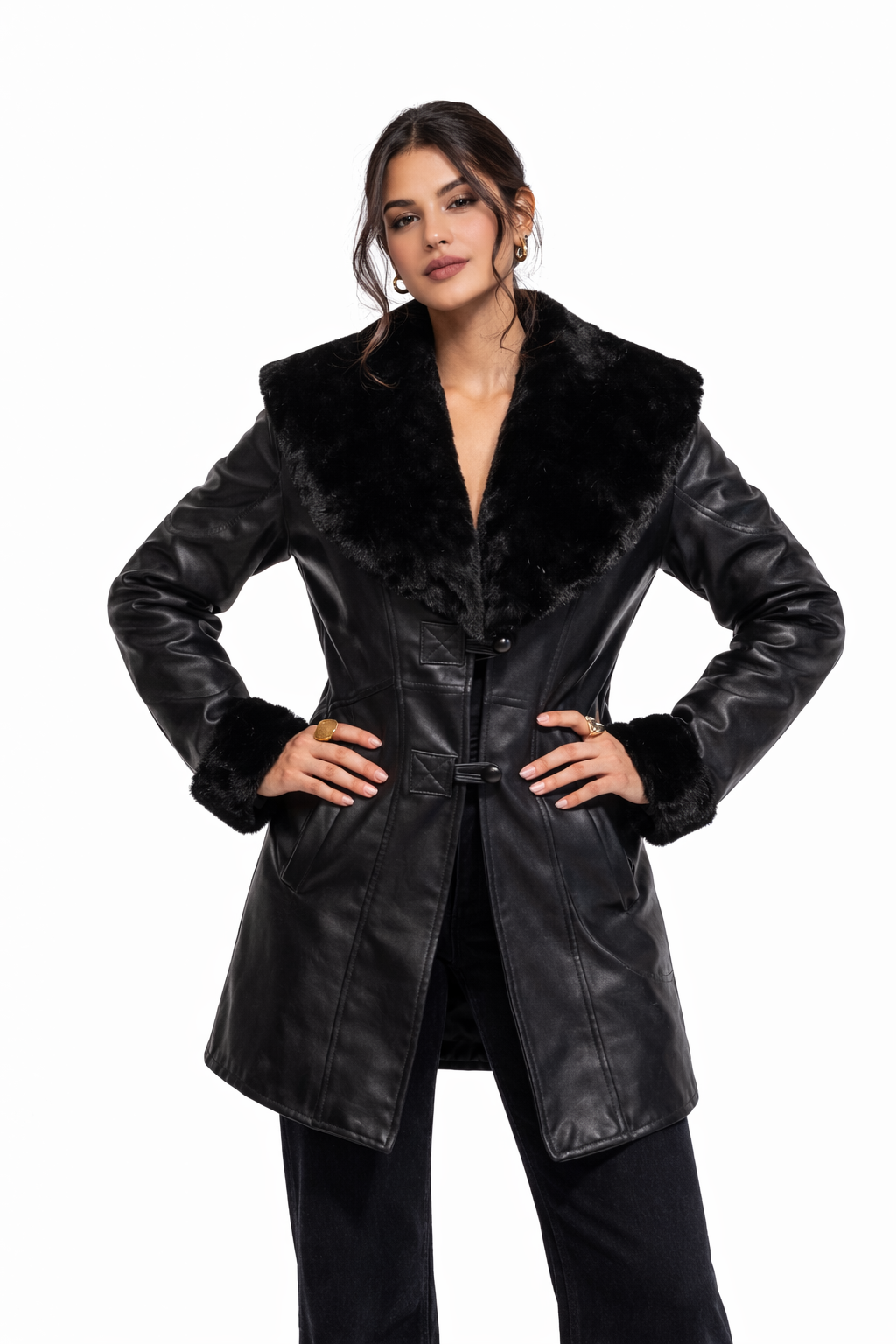 Abrigo Imperial 2 en 1 para Dama cuello Nevado