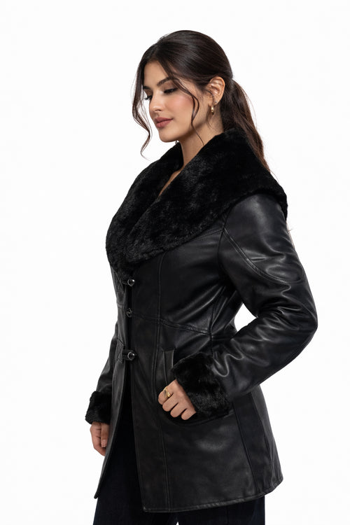 Abrigo Imperial 2 en 1 para Dama cuello Nevado